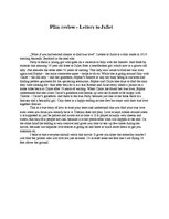 Essays 'Film review "Letters to Juliet"', 1.
