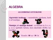 Presentations 'Algebra', 7.