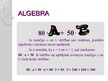 Presentations 'Algebra', 8.