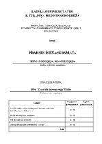 Practice Reports 'Hematoloģija un koaguloģija', 1.