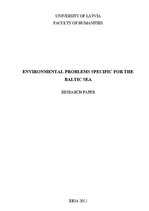 Research Papers 'Environmental Problems Specific for the Baltic Sea', 1.