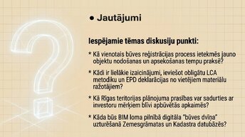 Presentations 'Zemesgabala apbūves attīstības potenciāls, BIM integrācija un ilgtspēja', 14.