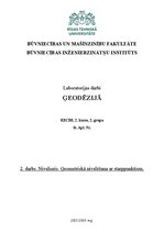 Research Papers 'Ģeometriskā nivelēšana ar starppunktiem.', 1.