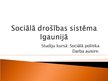 Presentations 'Sociālā drošības sistēma Igaunijā', 1.