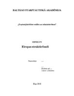Research Papers 'Eiropas struktūrfondi', 1.