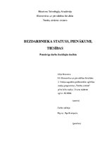 Research Papers 'Bezdarbnieka statuss, pienākumi, tiesības', 1.