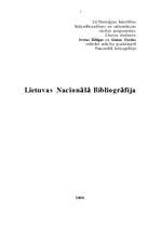 Research Papers 'Lietuvas Nacionālā bibliogrāfija', 1.