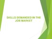 Presentations 'Skills Demanded in the Job Market', 1.