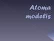 Presentations 'Atoma modelis', 1.