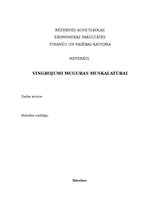 Research Papers 'Vingrojumi muguras muskulatūrai', 1.