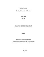 Research Papers 'Travel itinerary Spain', 1.
