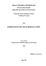 Summaries, Notes 'Competences of the European Union', 1.
