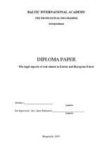 Term Papers 'Nekustamā īpašuma reģistrācijas tiesiskie aspekti Latvijā un Eiropas Savienībā', 4.
