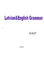 Research Papers 'Comparing of the Latvian and English Grammar', 8.