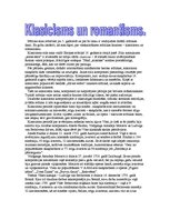 Summaries, Notes 'Klasicisms un romantisms', 1.