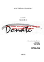 Research Papers 'SIA "Donate" marketinga vides un stratēģijas analīze un darbības planošana', 1.