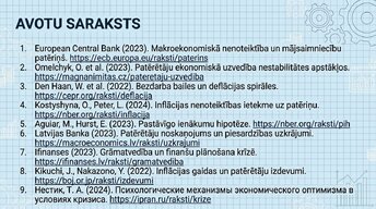 Presentations 'Kāpēc patērētāji pērk mazāk ekonomiskās nenoteiktības apstākļos?', 15.