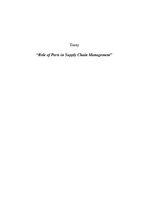 Research Papers 'Role of Ports in Supply Chain Management', 1.