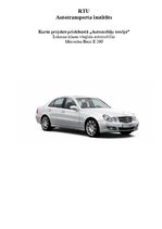 Research Papers 'Luksusa klases vieglais automobilis - Mercedes-Benz E 280', 1.