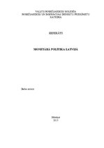 Research Papers 'Monetārā politika Latvijā', 1.