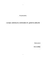 Research Papers 'Latvijas valstiskuma veidošanās 20. gadsimta sākumā', 1.