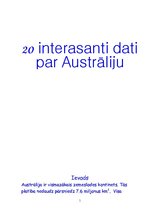 Research Papers 'Divdesmit interesanti dati par Austrāliju', 1.