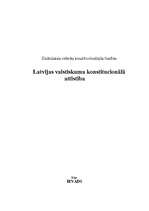 Research Papers 'Latvijas valstiskuma konstitucionālā attīstība', 1.