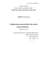 Research Papers 'Krišjāņa Kariņa runas un debašu video analīze Eiropas Parlamentā', 1.