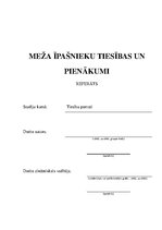 Research Papers 'Meža īpašnieku tiesības un pienākumi', 1.