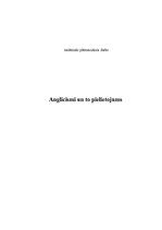 Research Papers 'Anglicismi un to pielietojums', 1.