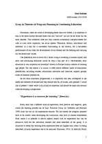 Research Papers 'Theories of Program Planning in Continuing Education', 1.