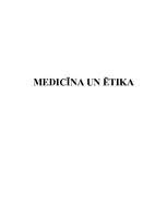 Research Papers 'Medicīna un ētika', 1.