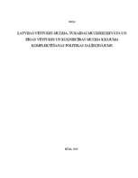 Essays 'Latvijas vēstures muzeja, Turaidas muzejrezervāta, Rīgas vēstures un kuģniecības', 1.