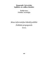 Research Papers 'Masu informācijas līdzekļi politikā. Politiskā propaganda', 1.