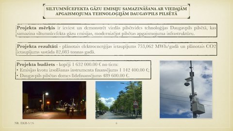 Presentations 'Daugavpils pilsētas īstenoto projektu analīze', 6.