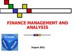Presentations 'Finance Management and Analysis', 1.