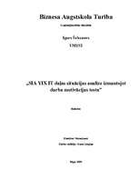 Research Papers 'SIA "YIX" IT daļas situācijas analīze, izmantojot darba motivācijas testu', 1.