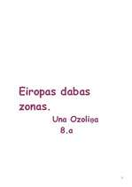 Research Papers 'Eiropas dabas zonas', 1.