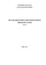 Essays 'My Scenario of Education for Future in the Baltic States', 1.