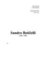 Research Papers 'Sandro Botičelli', 1.