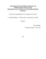 Summaries, Notes 'Sapulces plānošana 3. vecuma posmam', 1.