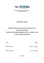 Term Papers 'Pārmaiņu vadības procesa analīze Uzņēmumā X un tā pilnveidošanas iespējas', 1.