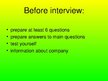Presentations 'Job Interview ', 3.