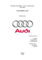 Research Papers 'Automašīna "Audi"', 1.