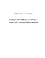 Research Papers 'Paņēmieni, veidi un līdzekļi informācijas iegūšanai par noziedzīgiem nodarījumie', 1.