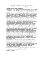 Summaries, Notes 'Broņislavas Martuževas biogrāfija un dzejoļu krājuma "Laba oma" analīze', 1.