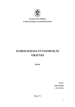 Research Papers 'Globalizācija un nacionālās virtuves', 1.