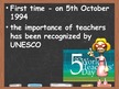 Presentations 'Nacional Teacher's Day', 5.