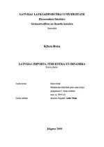 Research Papers 'Latvijas importa dinamika un struktūra', 1.