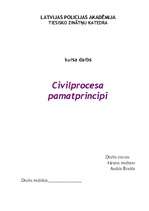 Research Papers 'Civilprocesa pamatprincipi', 1.